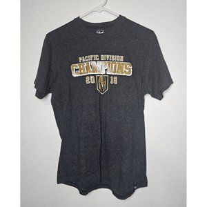 Vegas Golden Knights NHL Hockey 2018 Pacific Champions 47 T-Shirt Men's S Small